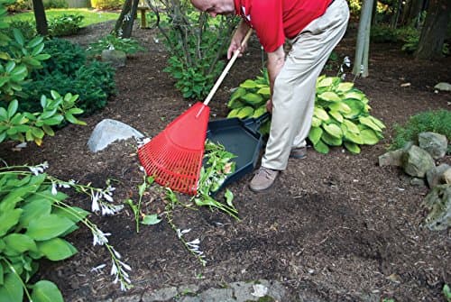 Emsco Group Enormous Yard & Garage Dust Pan – 24-Inch Mouth – Lightweight, Durable – Clip-On Features