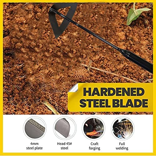 Garden Hoe - All-Steel Hardened Hollow Hoe for Long Handle, Garden Weeding Tools, Easy Weeding and Soil Loosening, Hoe Garden Tool, Durable and effectable Hand Tools, Multi, 11.81x6.30(30x16cm)