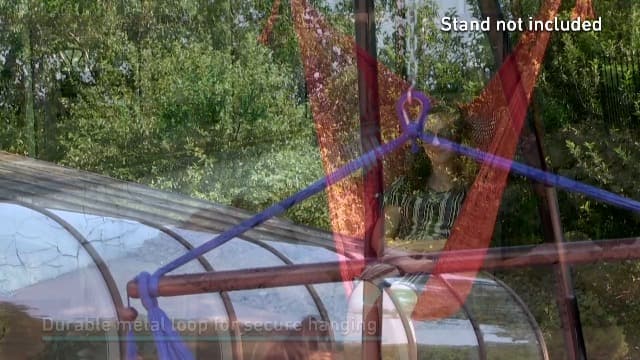 Sunnydaze Outdoor Hammock Chair Swing - Hanging Hammock Swing - Hanging Reading Chair - Soft-Spun Polyester Rope - Caribbean XL - Tan
