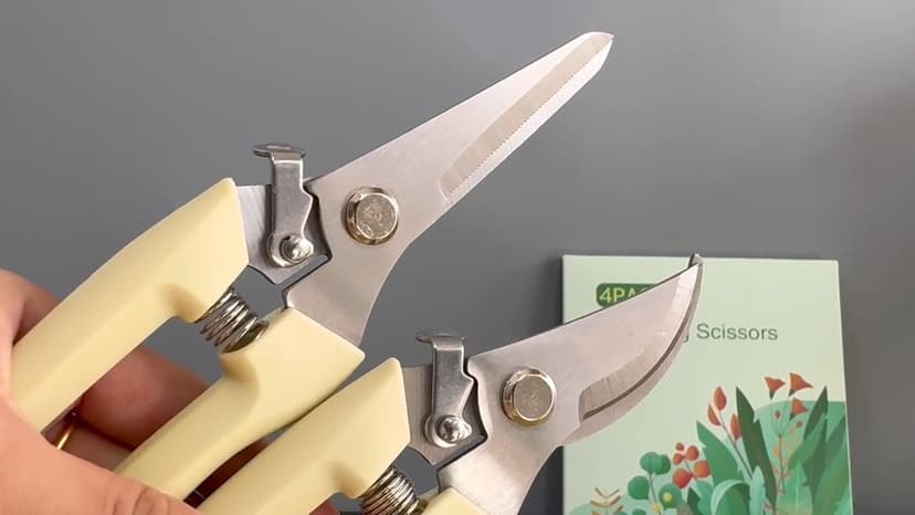 4PACK Pruning Shears, Stainless Steel Garden Shears, Sharp Handhled Gardening Scissors, Bypass & Straight Blade Garden Clippers for Plants, Flowers, Fruits Trees, Gardening Gifts for Women & Men