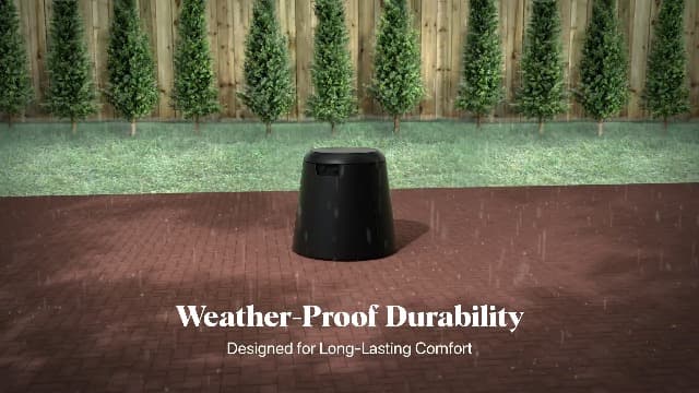 TIKI 28.5-Inch Customizable Propane Fire Pit, 40,000 BTU Outdoor Gas Fire Pit with Lava Rocks & Burner Cover – Modern Black Design for Patio, Backyard, and Outdoor Spaces