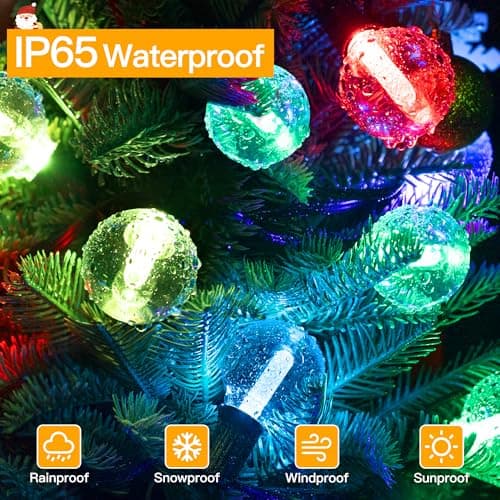 Ollny Outdoor Lights 30FT RGBW, Color Changing String Light with 20 Edison + 1 Spare G40 Bulbs, Plug in Remote Waterproof Timers Patio Lights for Outside Balcony Porch Camping Deck Yard