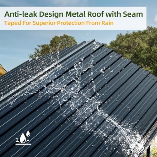 JAMFLY 12X15 FT Carport, Heavy Duty Carport Canopy with Galvanized Steel Roof and Frame, Metal Carport Upgraded Extra Large Garage for Pickup, Boat, Car and Tractors