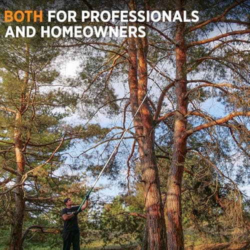 StartPro 18ft Tree Pruning Saw, Telescopic Manual Lightweight Extendable Pole Saw with Sharp Carbon-Enriched Blade for Efficient Tree Maintenance and High-Reach Branch Cutting.