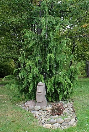 EMSCO Group Easter Island Head Statue – Natural Sandstone Appearance – Made of Resin – Lightweight – 28” Height