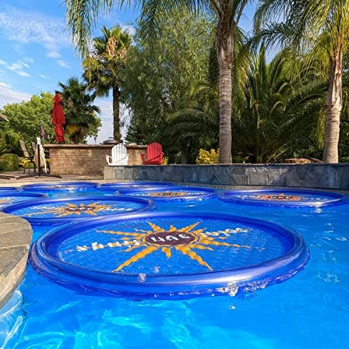 Solar Sun Rings UV Resistant Above Ground Inground Swimming Pool Hot Tub Spa Heating Accessory Circular Heater Solar Cover, SSRA, Sunburst (6 Pack)