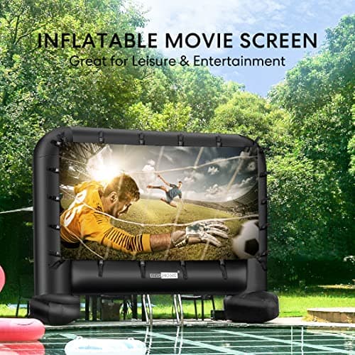 VIVOHOME 14 FT Inflatable Projector Screen for Outside, Blow Up Movie Screen Outdoor Use, Mega Large TV Screen with Carry Bag for Backyard, Tube Leg Support