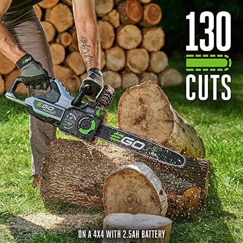 EGO Power+ CS1611 16-Inch 56V Lithium-ion Cordless Chainsaw - Battery and Charger Included, Black