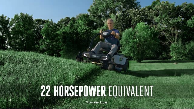 EGO Power+ Electric Riding Lawn Mower, 42" Deck with Zero Turn Radius, Includes (4) 56V 12.0Ah Batteries and Charger - ZT4205S