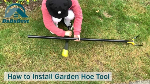 BsBsBest Scuffle Hoe Garden Tool, Stirrup Loop Hoe with 54 Inch Adjustable Long Hand, Great for Weeds in Backyard,Vegetable Garden