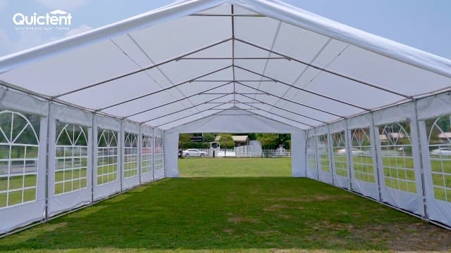 Quictent Premium 20x40 Party Tent Heavy Duty Outdoor Gazebo White Event Shelter Wedding Canopy Tent for Parties Carport BBQ with Removable Sidewall Windows & Storage Bags