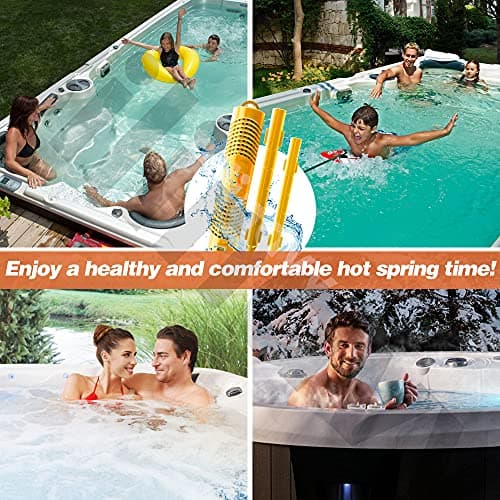 Spa in-Filter Mineral Sticks Parts for Hot Tub Filter Cartridge, Last for 4 Months, Yellow, 2PCS