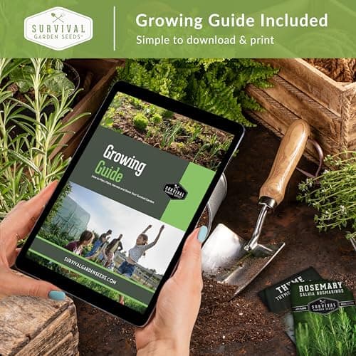 Survival Garden Seeds Chive Seed Collection - Common & Garlic Chives – 2 Packets of Non-GMO Heirloom Open-Pollinated Herb Seed Varieties to Plant in Your Vegetable Garden – Seed Saver Instructions