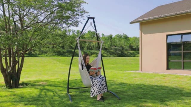 G TALECO GEAR C-Type Hanging Hammock Chair Stand, Heavy Steel Swing Chair Stand, Suitable for Indoor and Outdoor Swing Frame (Seat not Include