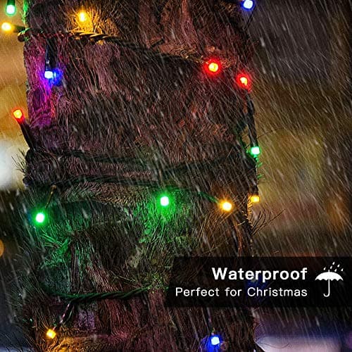 Techip 108FT 300LED Christmas String Lights Outdoor Indoor Extendable Green Wire Memory Function 8 Modes Waterproof Fairy String Lights for Xmas Tree Holiday Party Garden