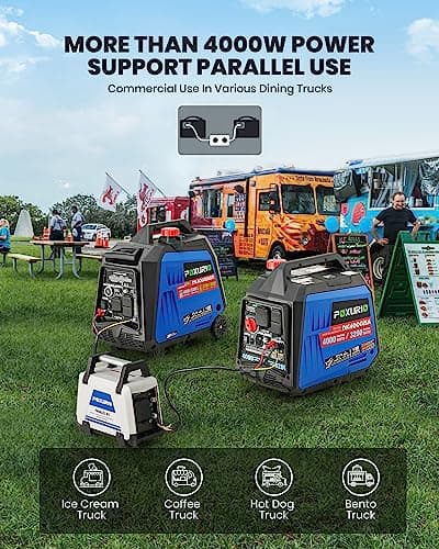 4000 Watt Inverter Generator, 120V Gas Powered Generator Super Quiet, RV Ready/EPA for RV, Camping and Home