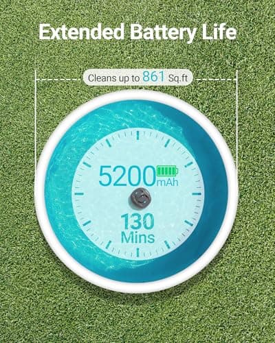 (2025 Upgraded) TALOSBO Pleco Se Cordless Pool Vacuum Cleaner Up to 130 Mins Runtime, Robotic Pool Cleaner with 2.5H Fast Charge, Ideal for Flat Above Ground and Inground Pools up to 861 Sq. Ft.