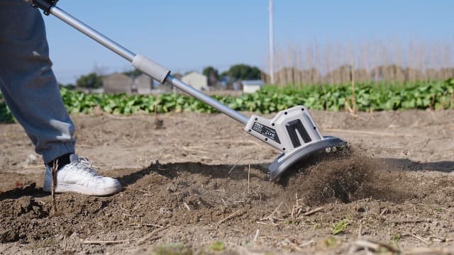 20V Cordless Tiller Cultivator,48 Steel Tines Garden Tiller,9inch Wide Electric Tiller for Gardening,Garden Rototiller with 4AH Battery and Charger Included