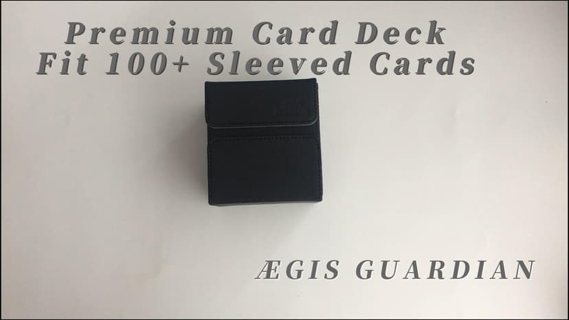 AEGIS GUARDIAN Card Deck Box with Dice Tray for MTG Cards, Commander Deck Box fit 150+ Sleeved Cards, PU Leather Card Storage Box Strong Magnet Deck Game Case for TCG CCG, Black