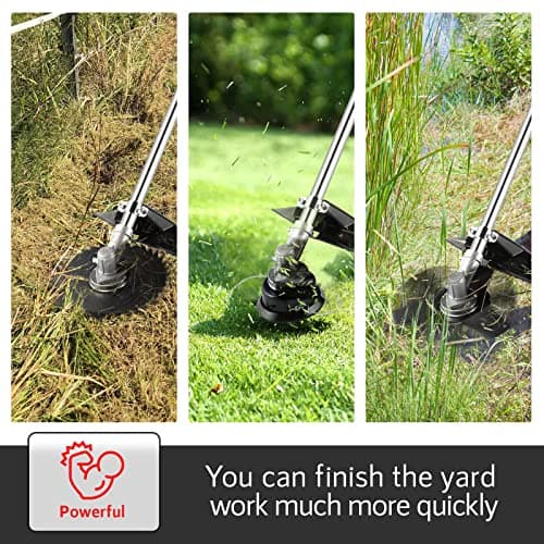 COOCHEER Weed Wacker 58cc, 4 in 1 Cordless Weed Eater Gas Powered, 2-Cycle String Trimmers Gas Brush Cutter Straight Shaft Gas Grass Trimmer for Lawn and Garden Care Trimming, Red