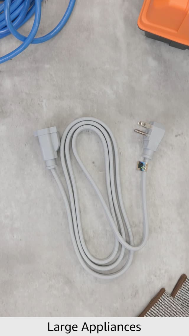 Heavy duty 6 FT Air Conditioner and Major Appliance Extension Cord UL Listed 14 Gauge, 125V, 15 Amps, 1875 Watts GROUNDED 3-PRONGED CORD