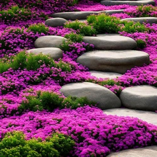 15000+ Creeping Thyme Ground Cover Seeds for Planting - Magic Perennial Flower Landscaping Seeds Heirloom Non-GMO Thymus Serpyllum Seeds for Garden