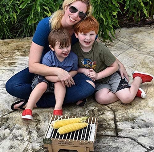 CasusGrill Single Use Biodegradable Mini Grill: Portable & Disposable Grill, Great for Outdoor Charcoal BBQ & Camping, All Natural Materials, Easy Set Up - No Lighter Fluid Needed