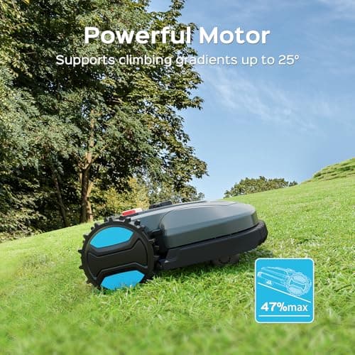 Robotic Lawn Mower – App-Controlled, Self-Charging Automatic Mower with Custom Cutting Height, Weather Sensor & Obstacle Detection – Ideal for Lawns up to 4300 sq.ft