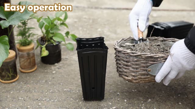 Iceyyyy 40Pcs Tall Tree Pots,Plastic Deep Nursery Treepots,7.8" Tall Seedling Flower Plant Container Pots for Indoor Outdoor Garden Plants (40pcs)