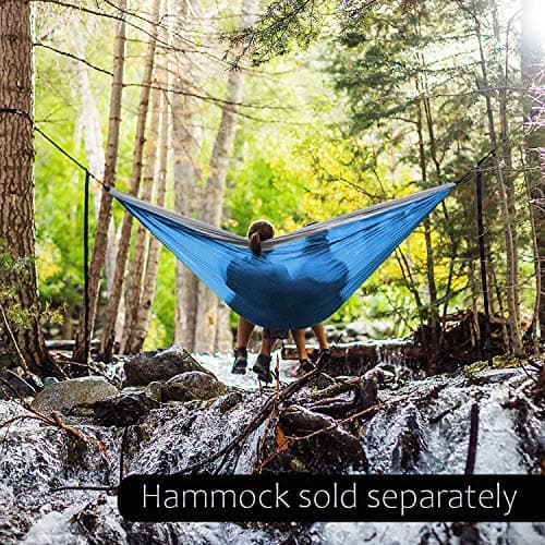 Hammock Straps and 2 Carabiners, 30+2 Loops, 1200lbs Breaking Strength (500lbs Rated) | 100% Non-Stretch, Lightweight, Portable Camping - Quick, Easy Setup | Heavy Duty + Tree Friendly