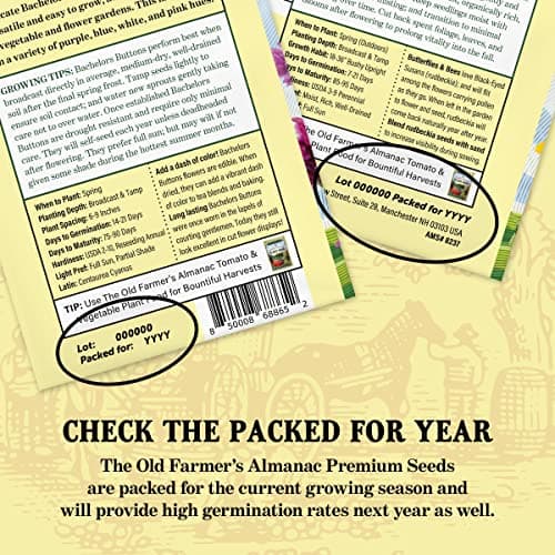 The Old Farmer's Almanac Zinnia Seeds (Dahlia Mix) - Approx 240 Flower Seeds - Non-GMO, Premium, Open Pollinated
