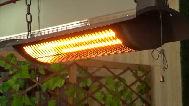 Star Patio Electric Patio Heater, Outdoor Heater, 750W/1500W Ceiling Infrared Heater with Rectangular Shape, Black, Silent Heating Hanging Patio Heater, IP44 Waterproof Outdoor Heaters, STP2066-CN2024