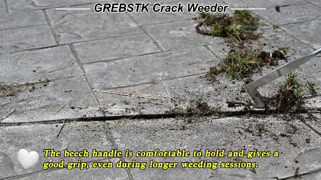 GREBSTK Crack Weeder Crevice Weeding Tool Stainless Steel Manual Weeder Beech Handle Gardening Tool