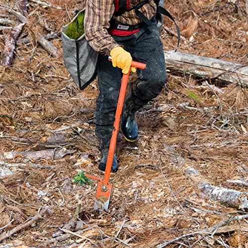 Jim-Gem Speedy Dibble Tree Planting Bar Tool | Beveled Arrow Point | Light Weight | Fast & Easy Planting | for Variety of Soils | 3”W x 11-7/8”L x 3/8” Thick | Total Length 35-7/8”