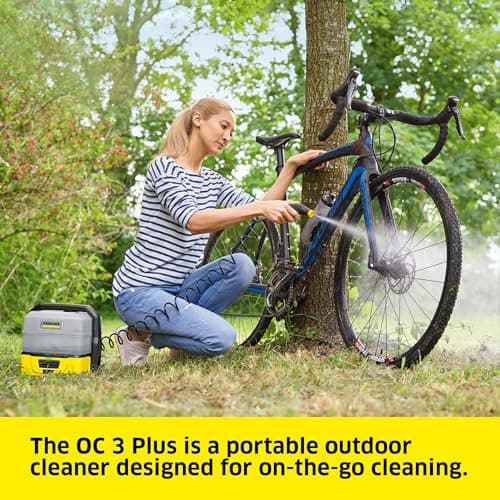 Kärcher OC 3 Plus Mobile Outdoor Cleaner, 1.8 gal. Water Tank, Spray Gun and Hose, Battery Operated, for on-The-go Cleaning, 72 PSI