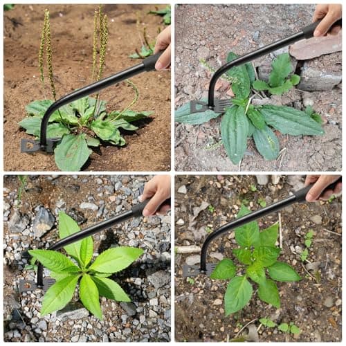 Gardening Hand Weeder Tools, Weeding Artifact Uprooting Weeding Tool, Durable Manganese Steel Hand Weeder Tool, Manual Multifunctional Weeders Gardening Tools for Yard and Garden (6 Teethes)