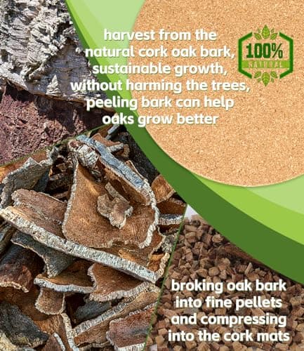 Cork Trivet, High Density Fine Particle Thick Cork Trivets for Hot Dishes, 8 Inch Heat Resistant Cork Coaster, Cork Placemats Cork Hot Pads for Hot Pots and Pans, 4 Pcs