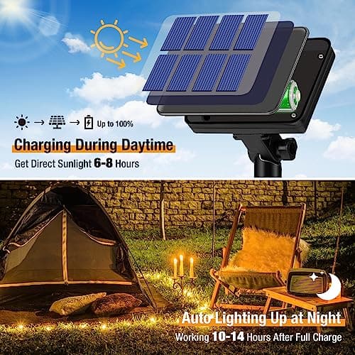 4 Pack Solar String Lights Outdoor - 320LED 132FT Solar Fairy Lights Waterproof 8 Modes, Copper Wire Solar Powered Twinkle Lights for Outside Tree Garden Christmas Wedding Party Decor (Warm White)