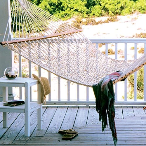 Original Pawleys Island 15OC Presidential Original Cotton Rope Hammock with Free Extension Chains & Tree Hooks, Handcrafted in The USA, Accommodates 2 People, 450 LB Weight Capacity, 13 ft. x 65 in.