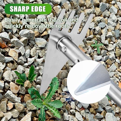 Dual Headed Hoe Garden Tool, 29.5"-57.7" Adjustable Long Handle Hoe Garden Tool, Stainless Steel Hoe Cultivator Gardening Tool, for Gardening Planting, Weeding, Digging, Loosening Soil