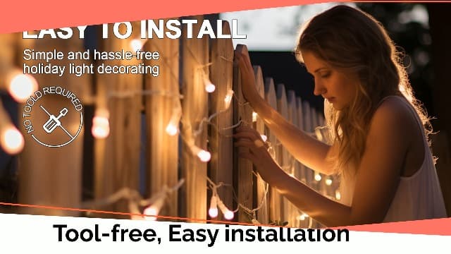 Hooks for Outdoor String Lights Clips: 26Pcs Heavy Duty Light Hook with Waterproof Adhesive Strips - Outside Clear Cord Holders for Hanging Christmas Lighting - Outdoors Sticky Clip