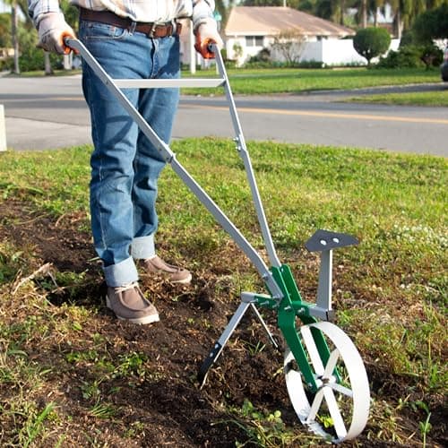 Varomorus High Wheel Cultivator, Self Cleaning Steel Single Wheel Hoe, Modular Plow Garden Tool for Gardening