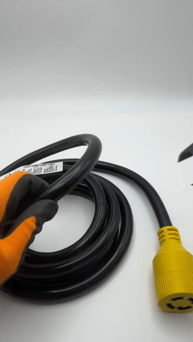 10ft Generator Transfer Switch Adapter Cord NEMA TT-30P to L14-30R, 3 Prong 30 Amp RV Generator TT-30 Male Plug to 4 Prong 30 Amp Inlet Box L14-30 Female Connector, STW 10AWG/3C, ETL Listed