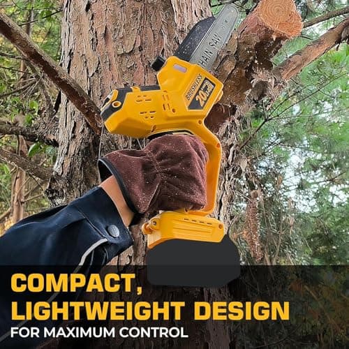 Mini Chainsaw for Dewalt 20V MAX Battery, Auto-Oiler, 8-Inch and 6-Inch 2-IN-1 Brushless Cordless Pruning Chainsaw, Battery Powered Mini Chainsaw for Wood Cutting (Tools only)