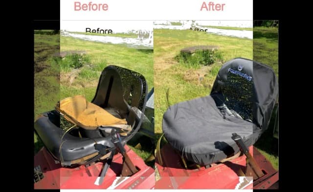 Weatherproof Deluxe Riding Lawn Mower Seat Cover, Medium, Black