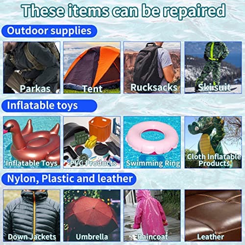 Birllaid Inflatable Patch Repair Kit Waterproof Heavy Duty, Clear TPU Repair Tape for Bounce House, Tent, Canvas, Canopy, Pool Floats, Swimming Ring