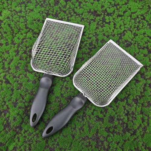 2pcs Gardening Sifter, Sand Compost Sifter with Handle Garden Sifters Compost Sifter Screen Garden Sieve Sifter Potting Scoop for Sand Rocks Dirt Compost