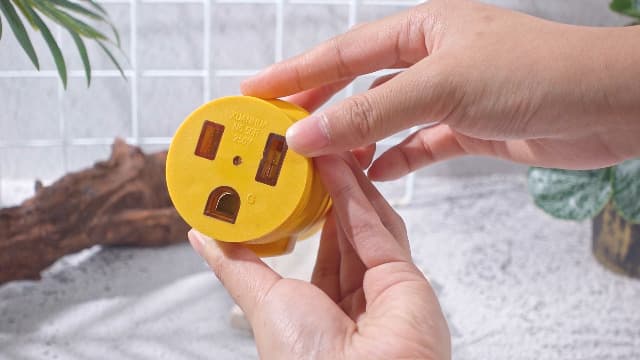 Kanayu Generator Welder Adapter Compatible with Nema L6-30P to 6-50R 3 Prong 30 Amp Locking Male Plug to 50 Amp Female Receptacle Adapter Generator RV EV Charger Power Cord Connector