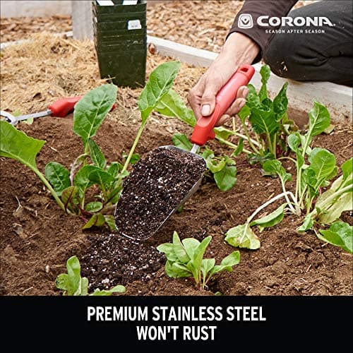 Corona Stainless Steel ComfortGEL Transplanter, red