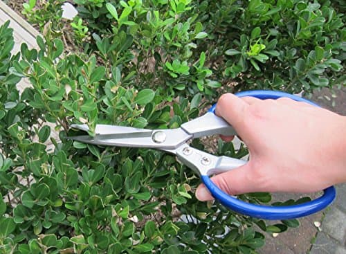 Stainless Steel Pruning Shear 9.2 Inch - Bonsai Pruning Snips- Multi-purpose Scissors - Floral Tools - Fruit Tree Scissors - Stainless Steel Blade - Aluminium Body with Soft Touch Vinyl Grip